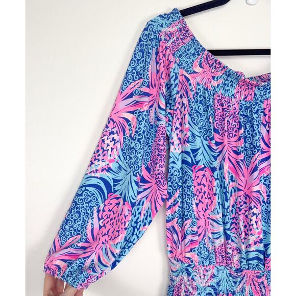 NWT Lilly Pulitzer Cyla Romper in Borealis Blue Tropic Down Low Size Large - Picture 6 of 15